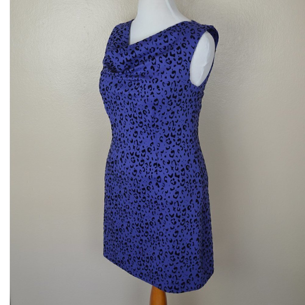 Tyler Boe Leopard Velvet Flocked Dress M - Picture 6 of 9
